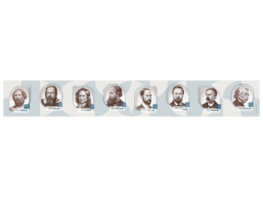 Стенд-лента "Выдающиеся ученые-физики" - fgospostavki.ru - Дмитров