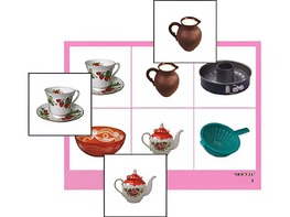 Логопедическое лото "Посуда" (4 планшета, 24 карточки, цветное, ламинированное) - fgospostavki.ru - Дмитров