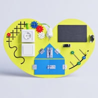 Бизиборд «Большое жёлтое сердце» - fgospostavki.ru - Дмитров