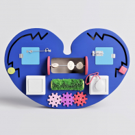 Бизиборд «Большое синее сердце» - fgospostavki.ru - Дмитров