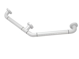 Поручень угловой трехопорный с антибактериальным покрытием (белая) - fgospostavki.ru - Дмитров