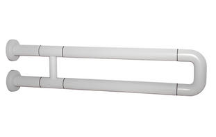 Поручень неоткидной двухопорный с антибактериальным покрытием (белый) - fgospostavki.ru - Дмитров