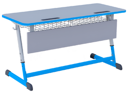 Парта NOMAD двухместная регулируемая по высоте с антивандальной кромкой - fgospostavki.ru - Дмитров