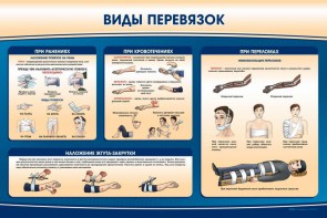 Стенд "Виды перевязок" - fgospostavki.ru - Дмитров