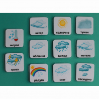 Набор карточек "Погода" (с рисунками) - fgospostavki.ru - Дмитров
