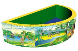 Бассейн с шариками полукруглый с шелкографией - fgospostavki.ru - Дмитров