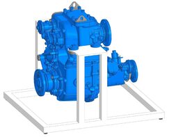 Учебное оборудование «Раздаточная коробка с коробкой отбора мощности в разрезе грузового автомобиля КамАЗ» - fgospostavki.ru - Дмитров