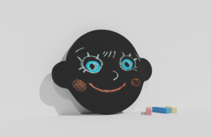 Фигурная грифельная меловая доска на тему эмоций - fgospostavki.ru - Дмитров