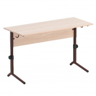 Стол ученический двухместный  регулируемый на плоскоовальной трубе - fgospostavki.ru - Дмитров