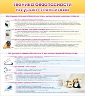 Стенд "Техника безопасности на уроке технологии" - fgospostavki.ru - Дмитров